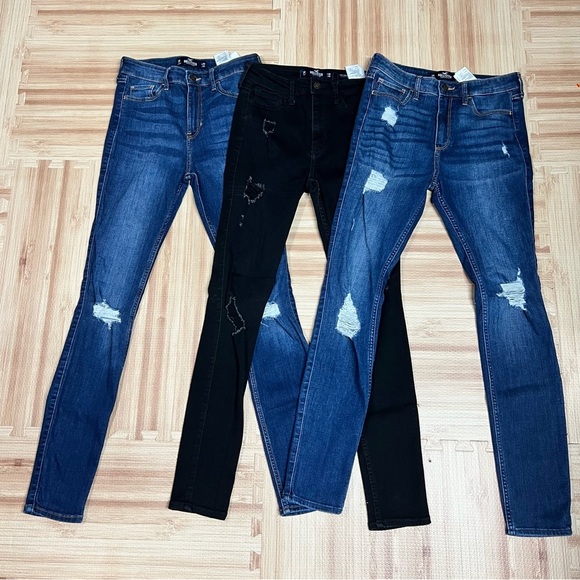 Hollister Denim - HOLLISTER | High-rise, Super Skinny, Classic Stretch Jeans Bundle (3 pairs)